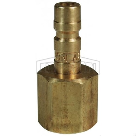 Dixon A Series Quick Connect Plug, 1/4-18 Nominal, Quick Connect Plug x FNPT, 500 psi Pressure, Brass, Dom A2F2-B